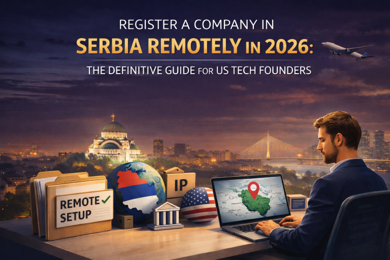 Tech founders registering a company in Serbia remotely using Power of Attorney.
